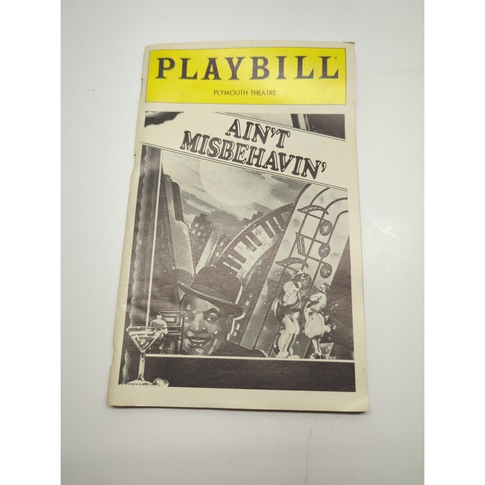 Vintage Plymouth Theater Playbill Ain't Misbehaving December 1980